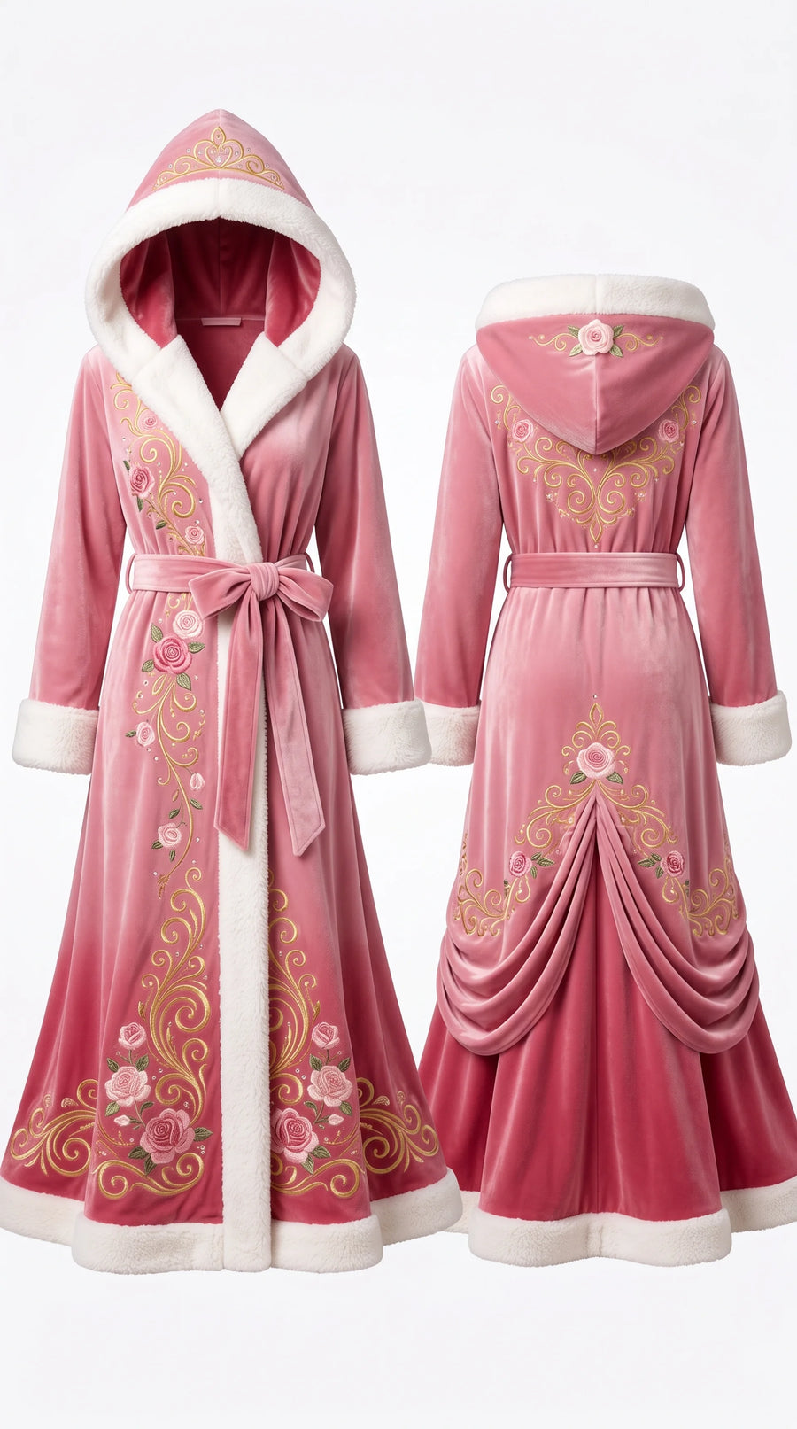 Rose pink princess-inspired robe