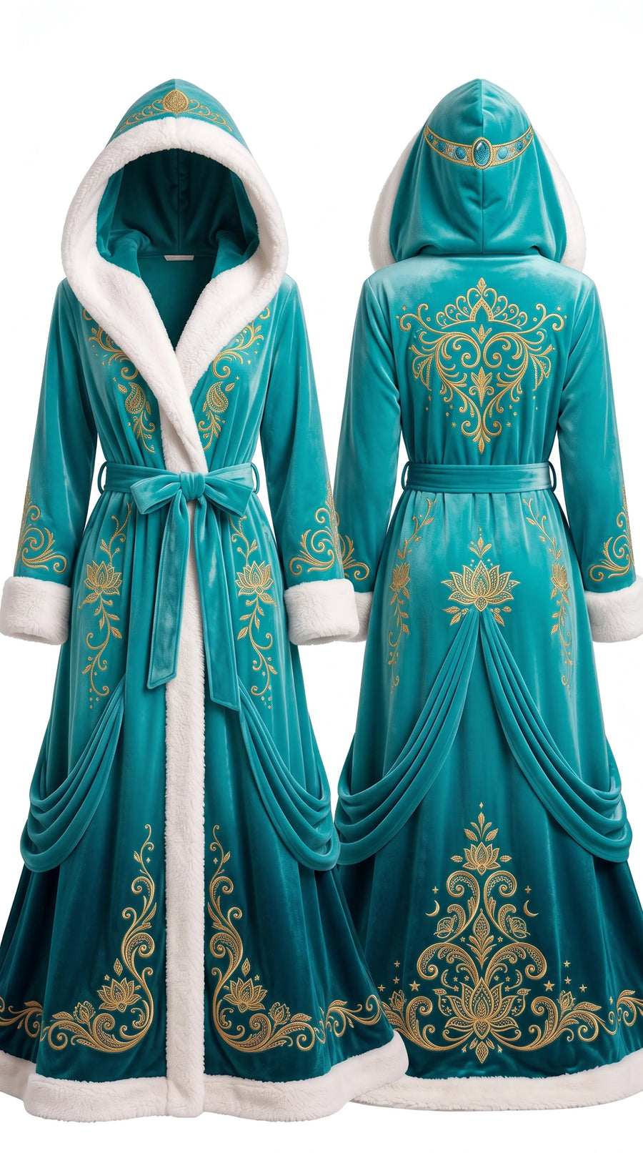 Turquoise princess-inspired robe